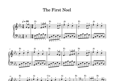 The First Noel - piano (arr. Piano eTutor app)