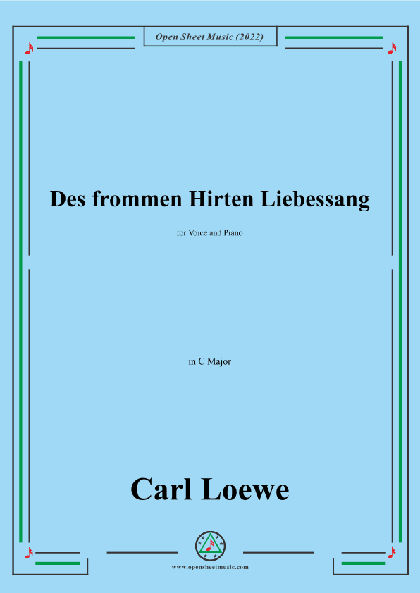 Loewe-Des frommen Hirten Liebessang,in C Major (arr. OSM Press)