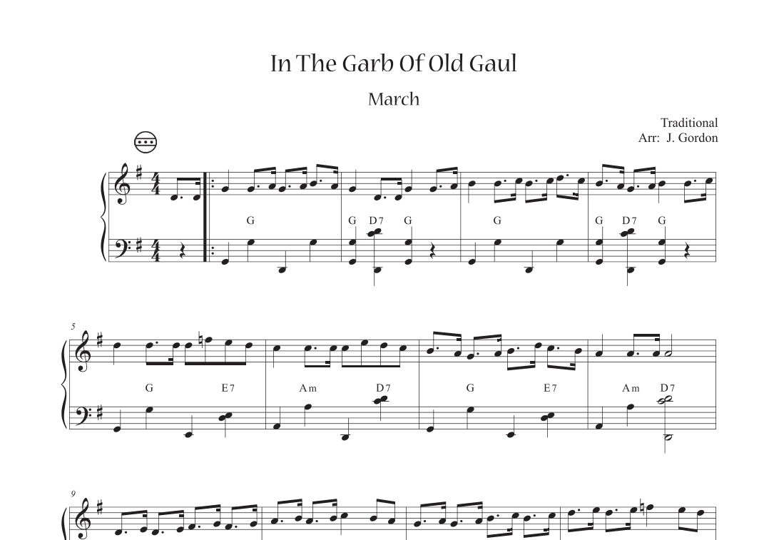 In The Garb Of Old Gaul (arr. Julia Gordon)