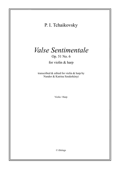 Valse Sentimentale for violin & harp (arr. N. Szederkenyi)