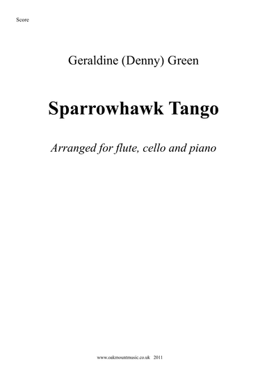 Sparrowhawk Tango.  (Flute, Cello and Piano Arrangement)