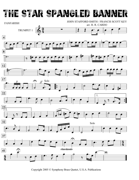 The Star Spangled Banner (with optional intro*) (arr. R.R. Cardo)