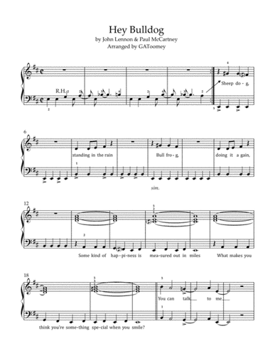 Hey Bulldog (arr. GAToomey)