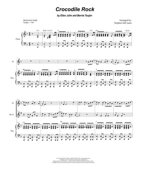 Crocodile Rock (arr. Stephen DeCesare)