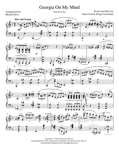 Georgia On My Mind (arr. Michael Davis)