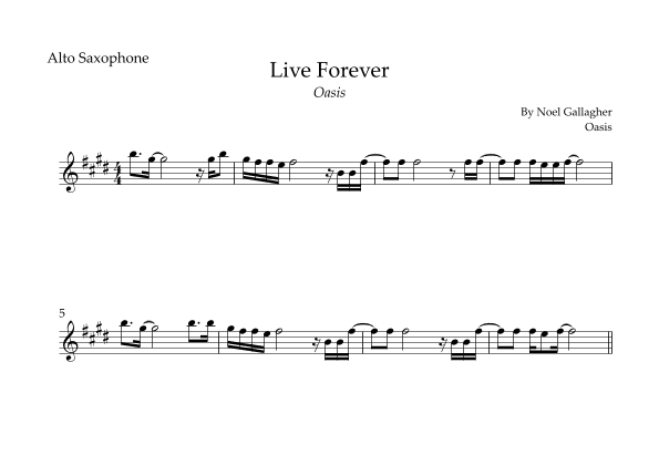 Live Forever (arr. Fabio Britto)