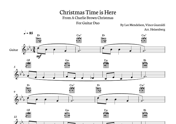 Christmas Time Is Here (arr. Heisenberg)