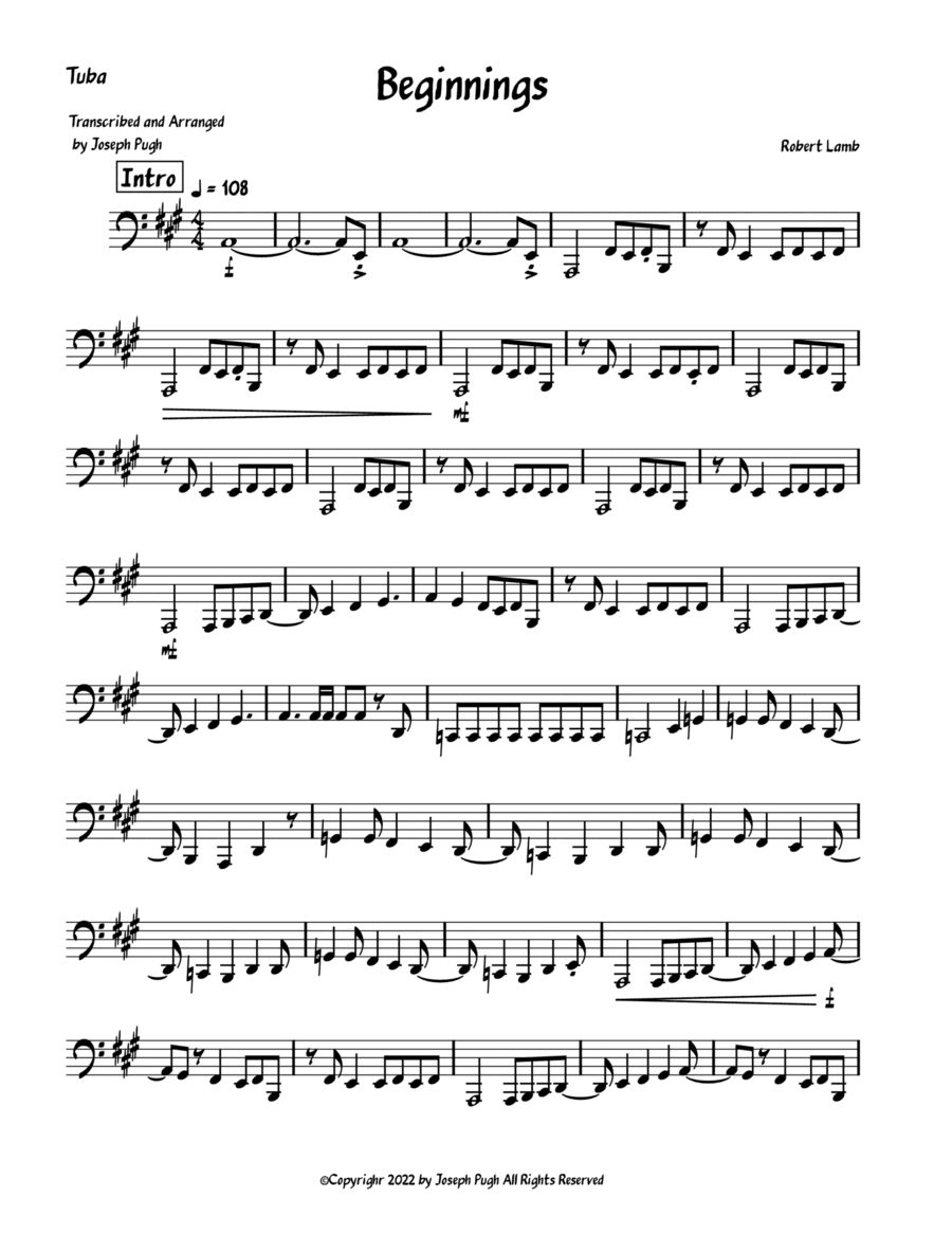 Beginnings (arr. Joseph Pugh)