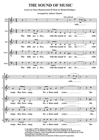 The Sound Of Music (arr. Andrew J Emmet)