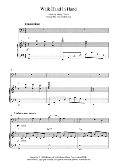 Walk Hand In Hand (arr. Kaiserin Rebecca)