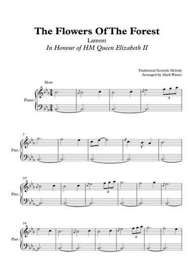 The Flowers Of The Forest (arr. Mark Waters)