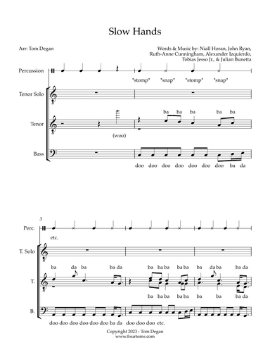 Slow Hands (arr. Thomas Degan)
