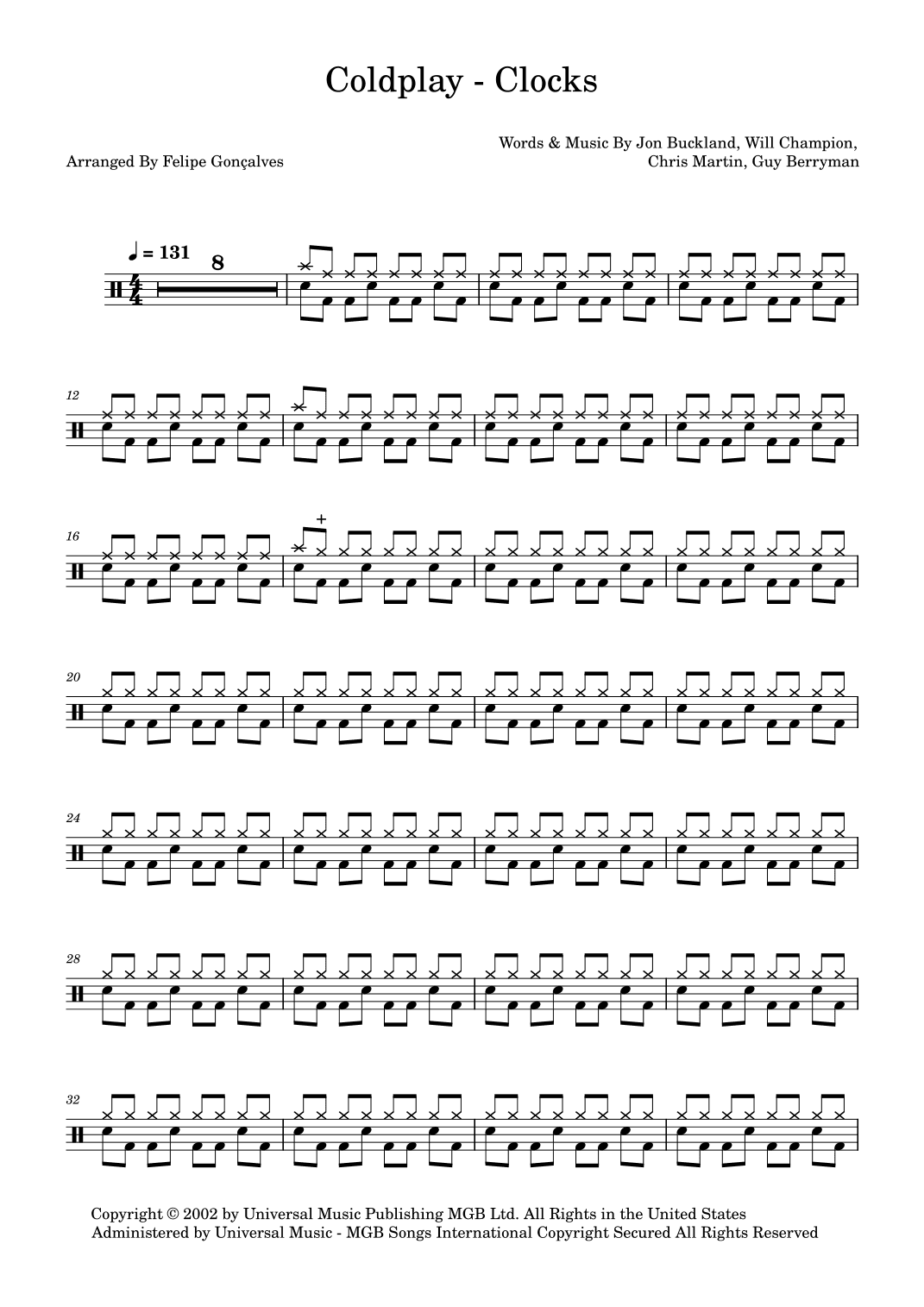 Clocks (arr. Felipe Gonçalves)