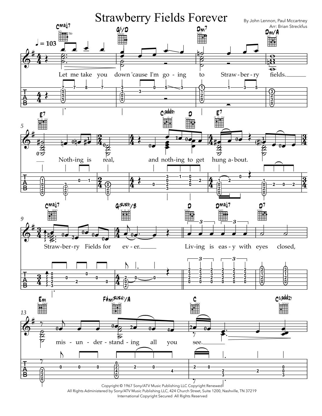 Strawberry Fields Forever (arr. Brian Streckfus)