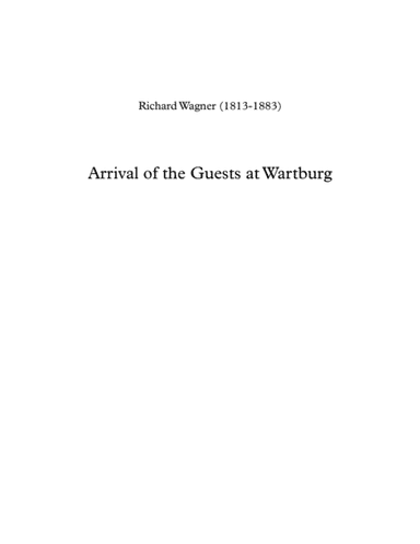 Arrival of the Guests at Wartburg (arr. Haddad)