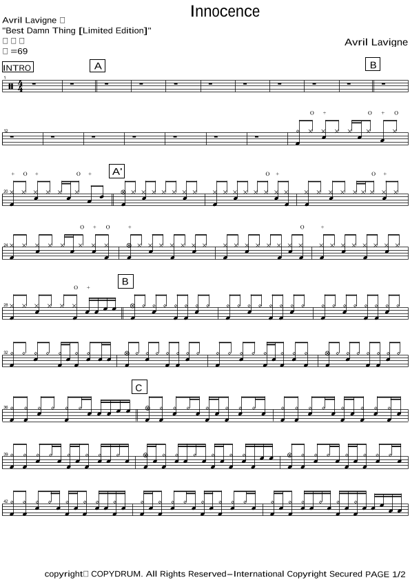 Innocence (arr. COPYDRUM)