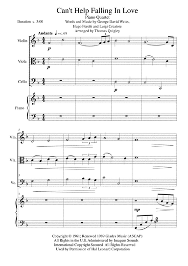 Can't Help Falling In Love (arr. Thomas Quigley)