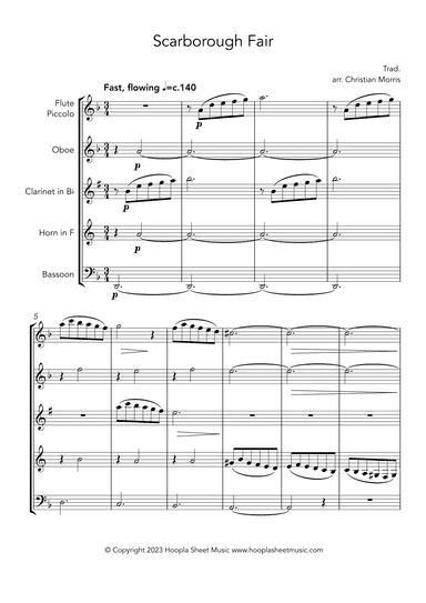 Scarborough Fair (arr. Christian Morris)