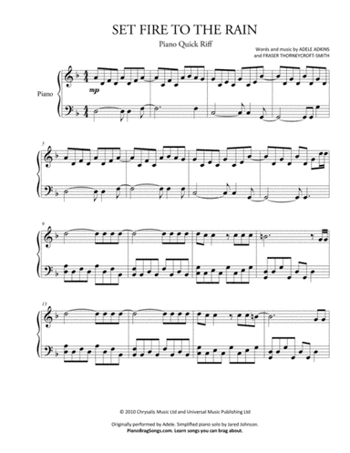Set Fire To The Rain (arr. Jared Johnson)