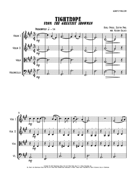 Tightrope (arr. Alison Gillies)