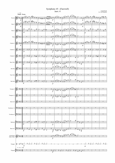 Symphony 45 - (Farewell) mov. 4 (arr. Arild Mjaaland)