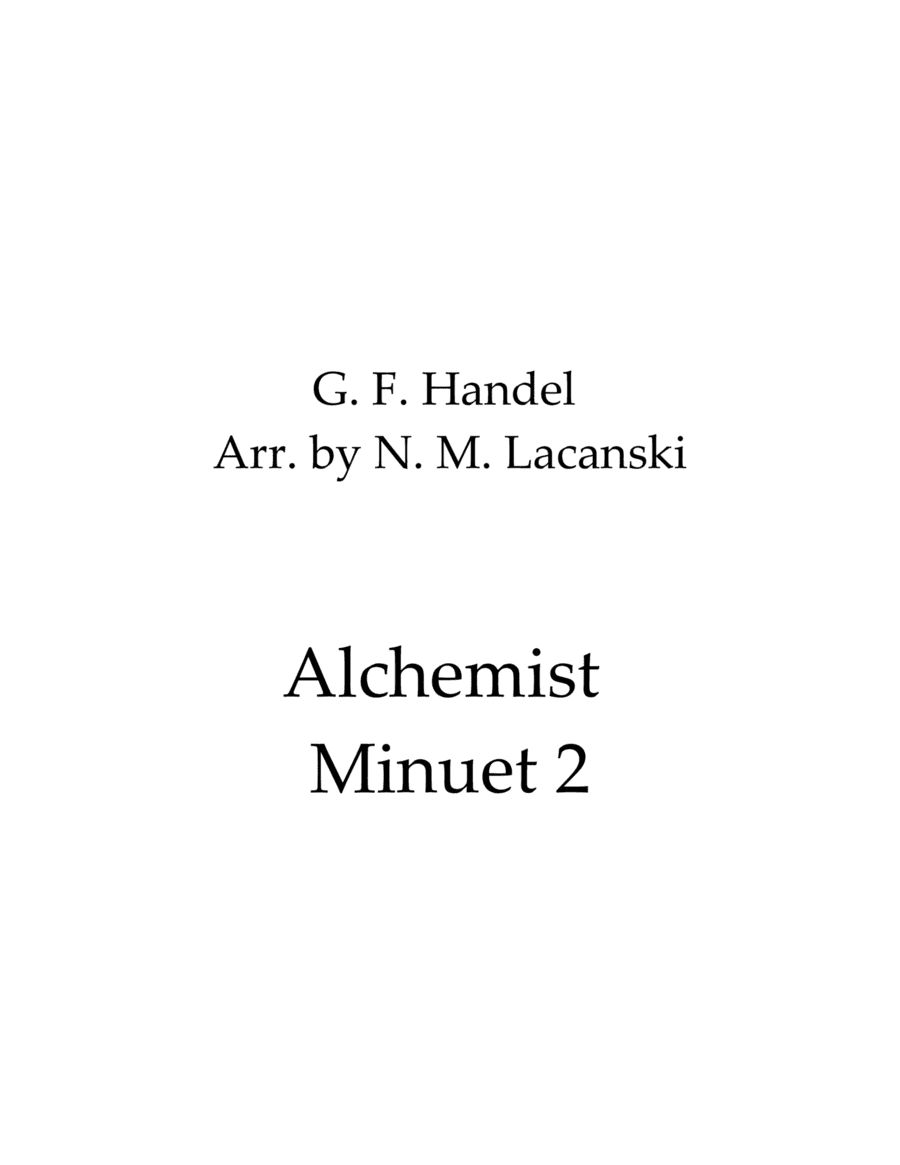 Alchemist Minuet 2 (arr. Nick Lacanski)