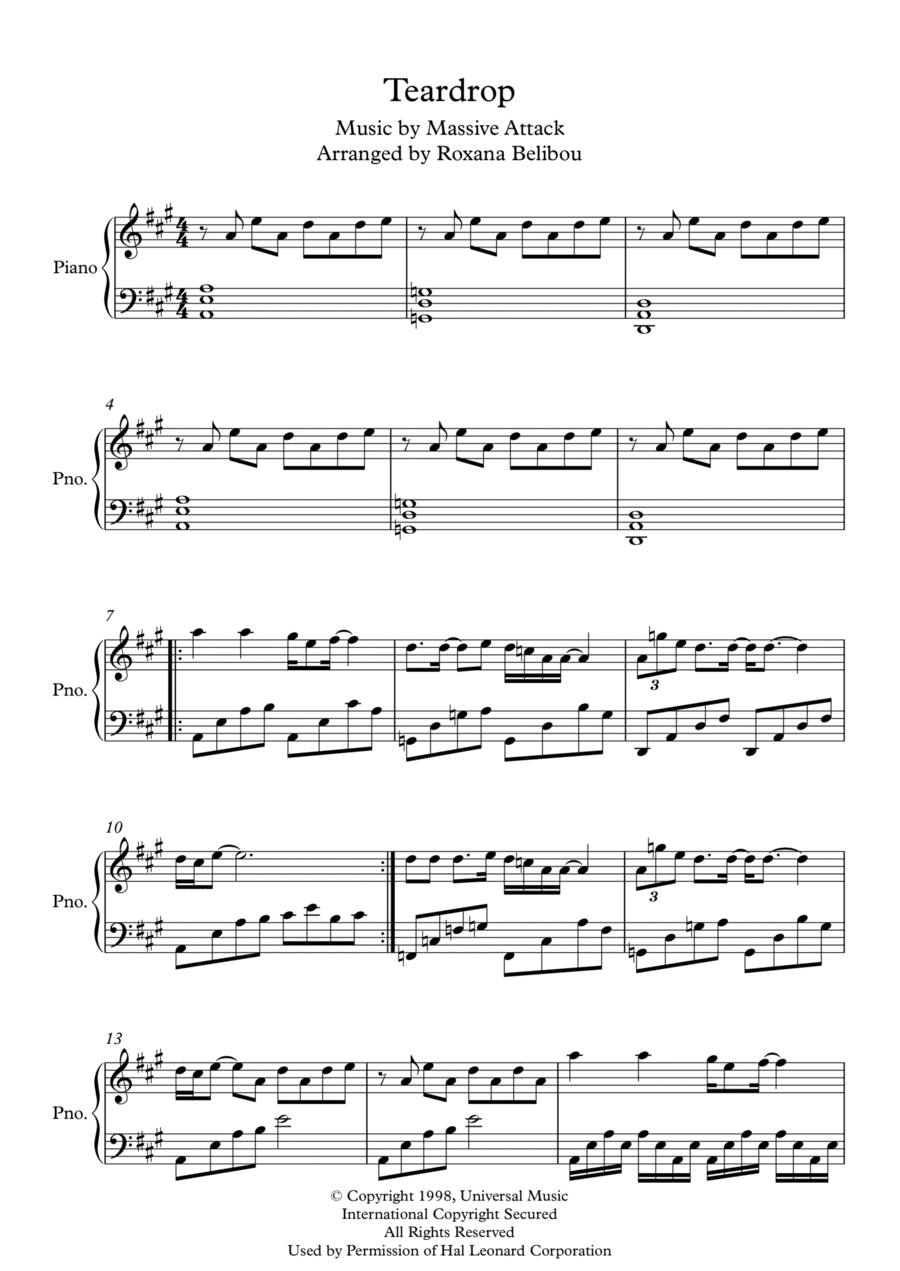 Teardrop (theme From House) (arr. Roxana Belibou)