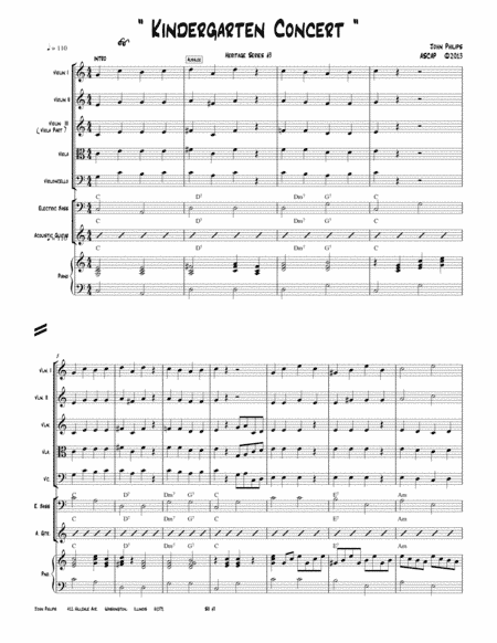 "The Kindergarten Concert" String Orchestra Heritage Series #3 (arr. John Philips)