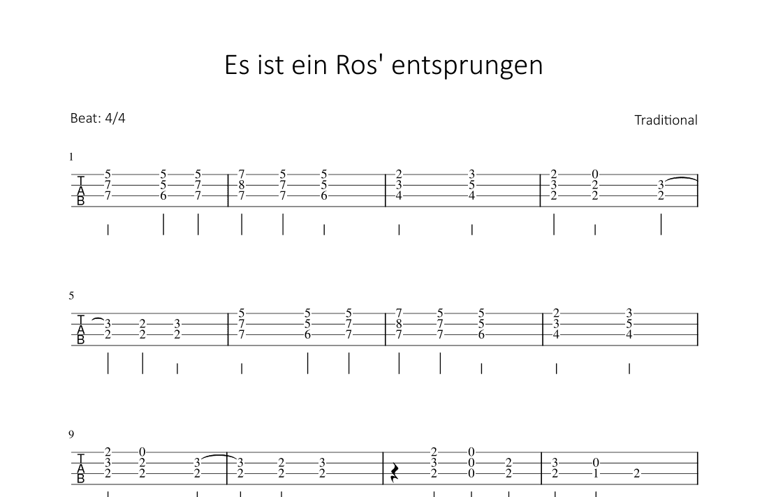 Es ist ein Ros` entsprungen (arr. Bettina Schipp)