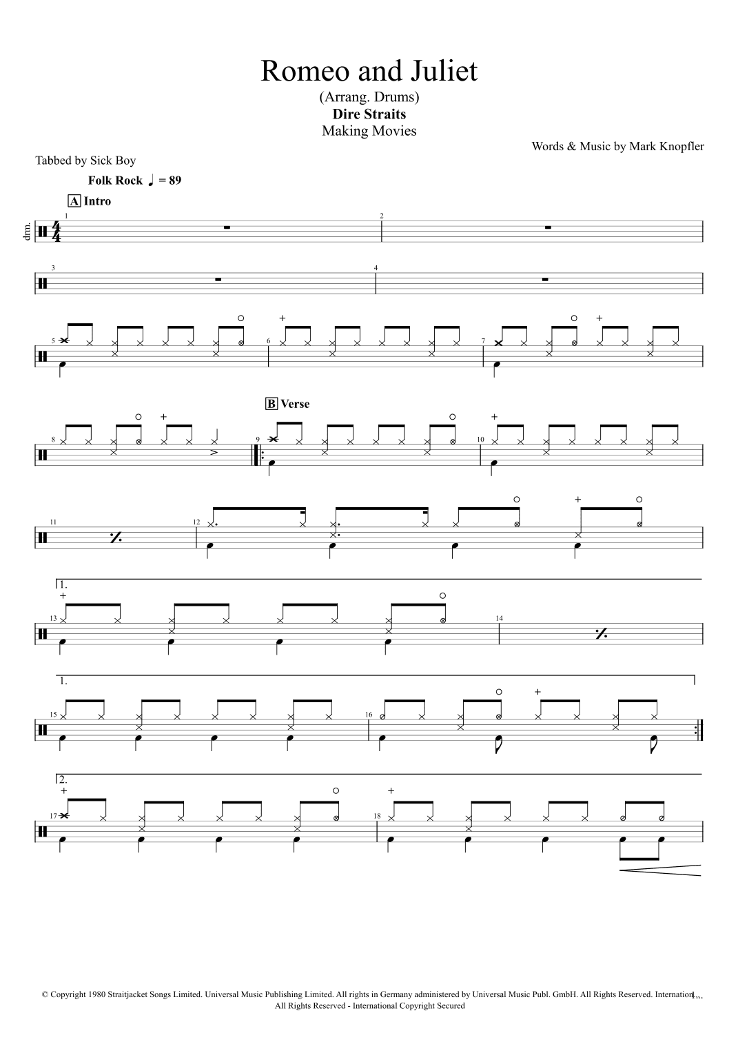 Romeo And Juliet (arr. Sick Boy)