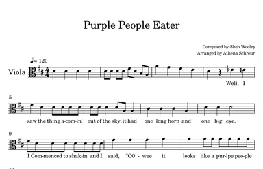 Purple People Eater(tm) (arr. Athena Schreur)