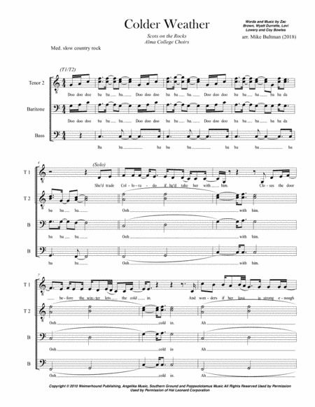 Colder Weather (arr. Mike Bultman)