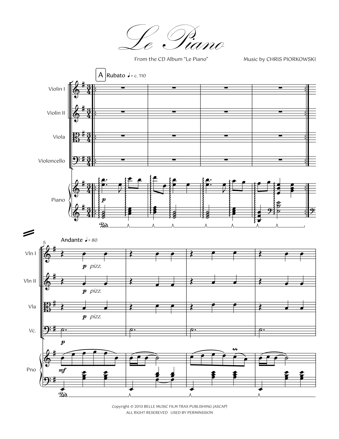 04. Le Piano -Piano Quintet