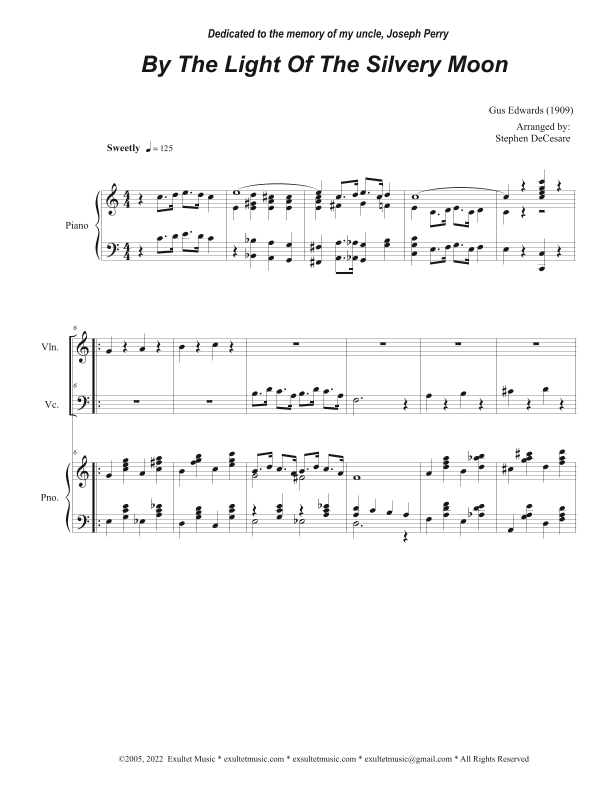 By The Light Of The Silvery Moon (Duet for Violin and Cello) (arr. Stephen DeCesare)