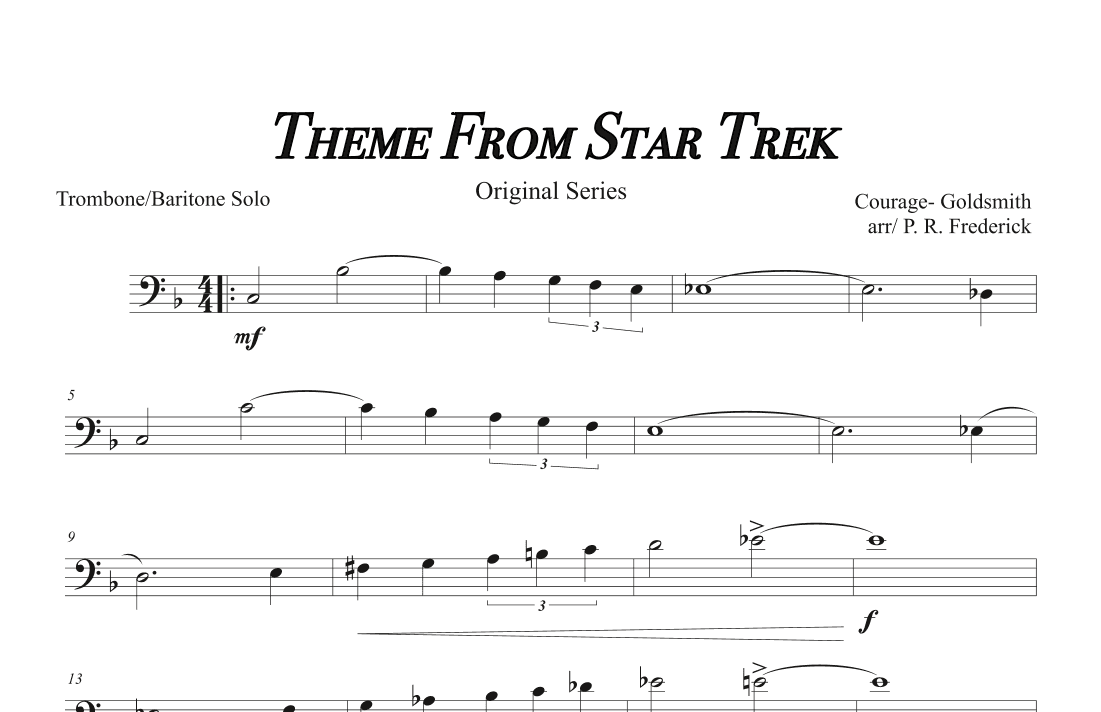 Star Trek - Main Title (t.v.) (arr. P. R. Frederick)