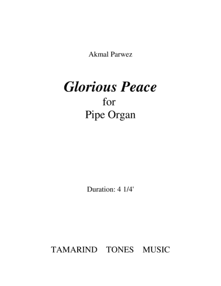 Glorious Peace for Pipe Organ
