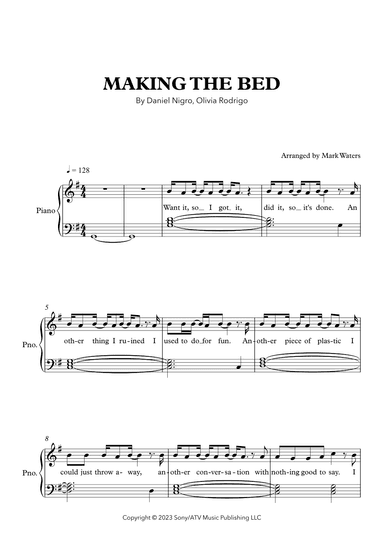 Making The Bed (arr. Mark Waters)