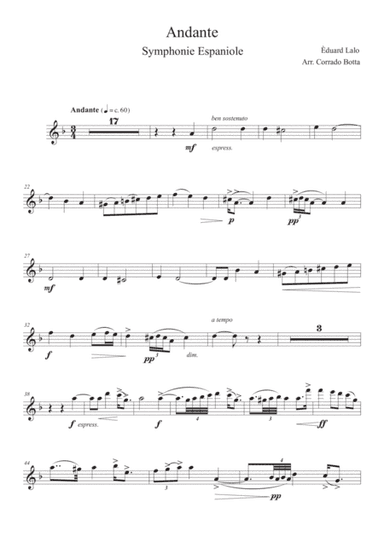 Andante, Edouard Lalo Symphonie Espagnole (arr. Corrado Botta)