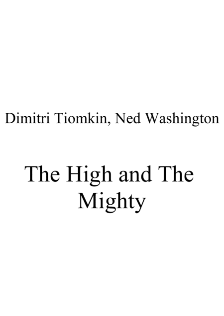 The High And The Mighty (arr. Ene Nixon)