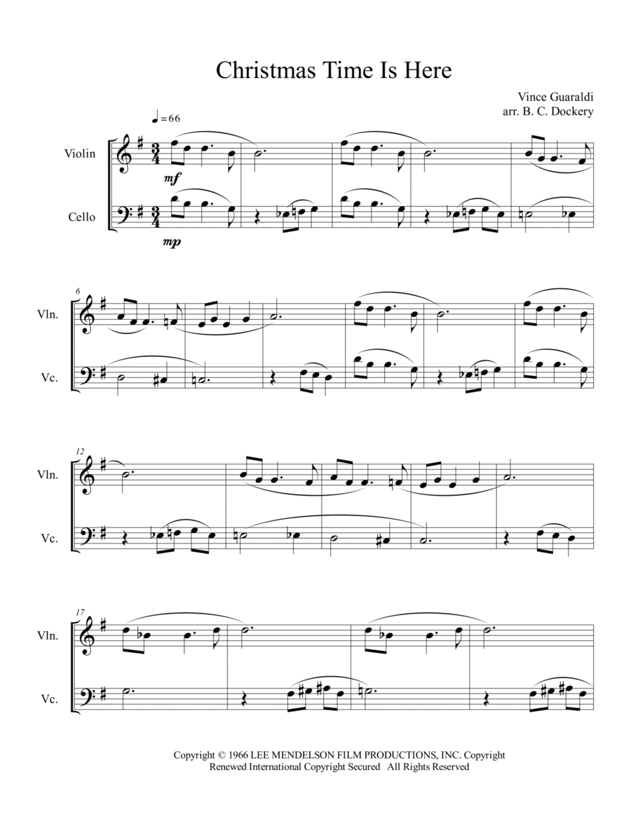 Christmas Time Is Here (arr. B. C. Dockery)