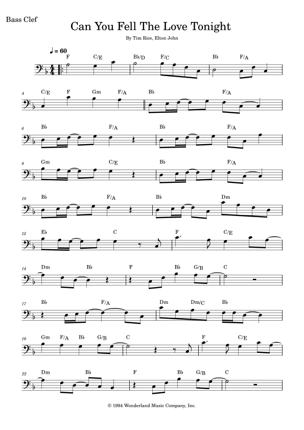 Can You Feel The Love Tonight (arr. Fabio Eduardo de Oliveira)