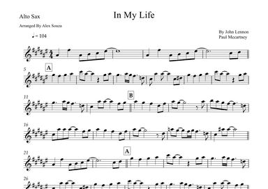 In My Life (arr. Alex Souza)