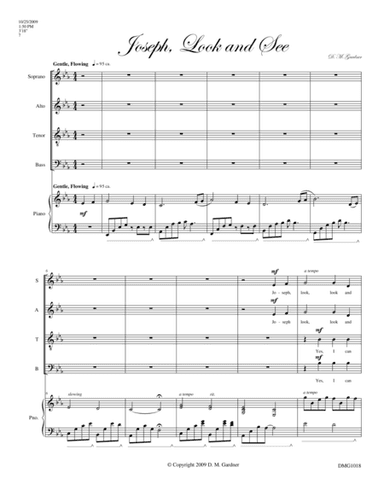 Joseph, Look and See (SATB divisi and Piano)