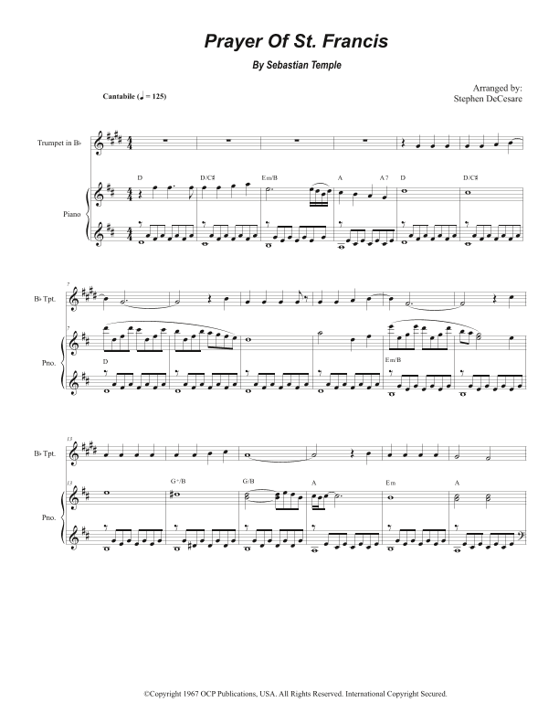 Make Me A Channel Of Your Peace (prayer Of St. Francis) (arr. Stephen DeCesare)