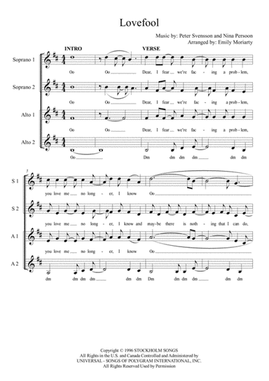 Lovefool (arr. Emily Moriarty)