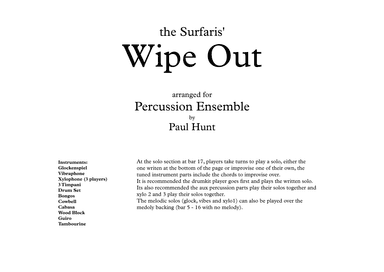 Wipe Out (arr. Paul Hunt)