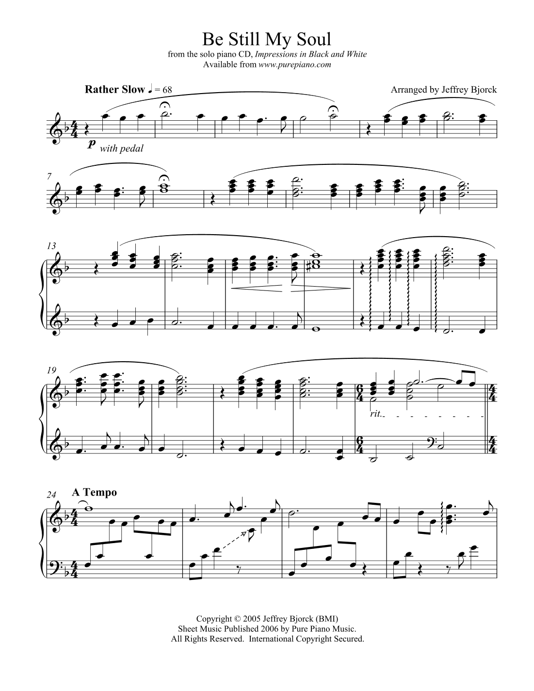 Be Still My Soul (arr. Jeff Bjorck)