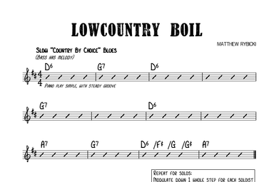 Lowcountry Boil (C Lead Sheet)