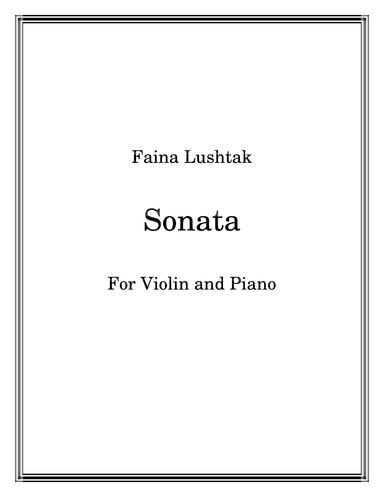 Sonata fo Violin and PIano