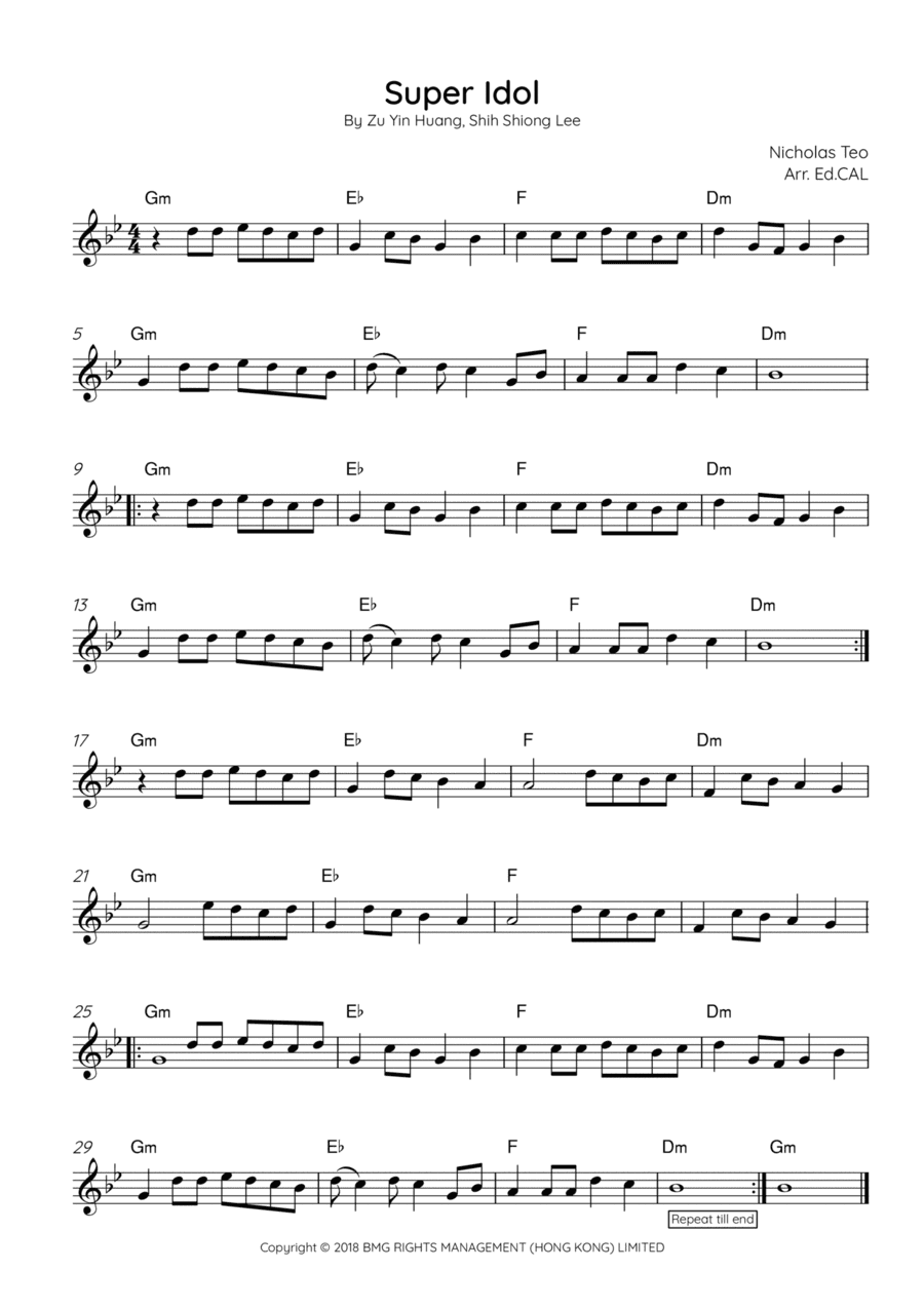 Super Idol (arr. Arr. Ed.CAL)